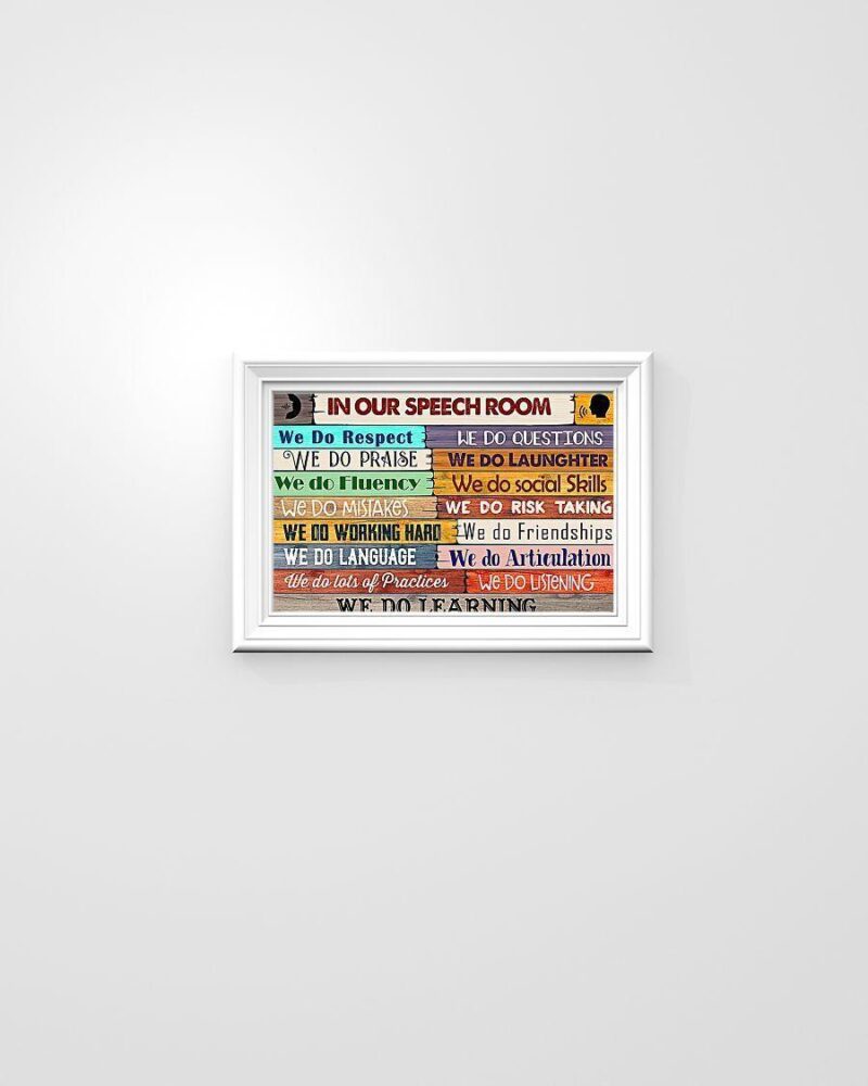 SLP In Our Speech Room Horizontal Poster Canvas Wall Decor Visual Art 1