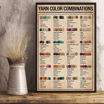 Sewing Yarn Color Combinations Vertical Poster Canvas- Wall Decor Visual Art