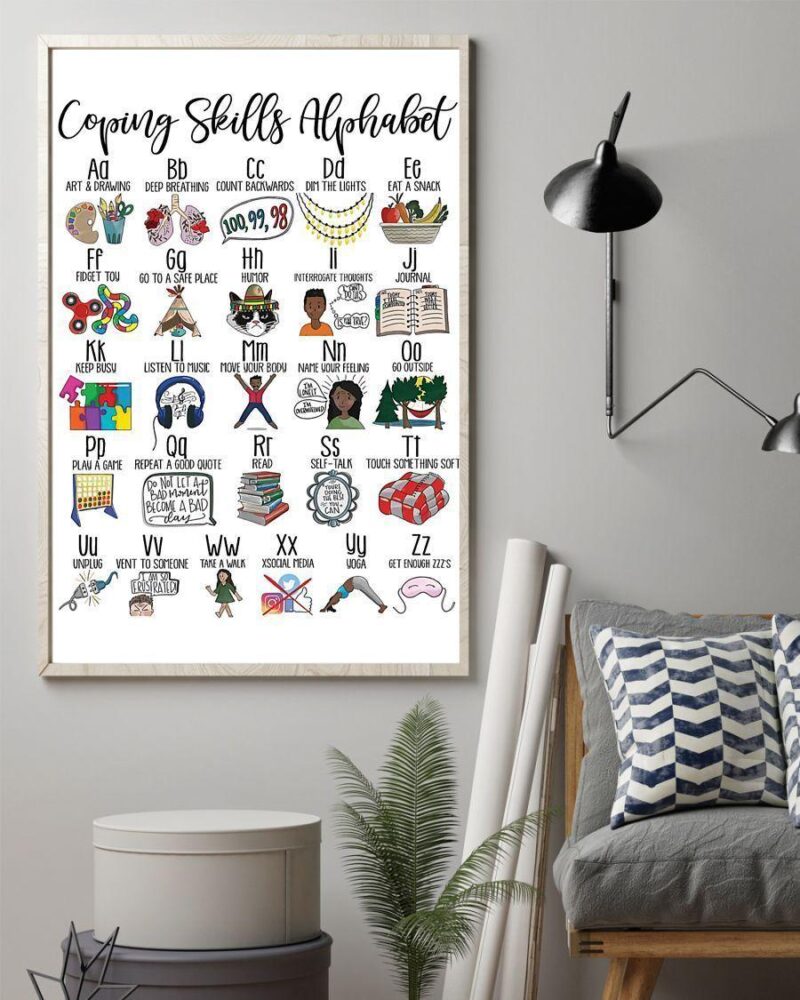 Social Worker Coping Skills Vertical Poster Canvas Wall Decor Visual Art 2