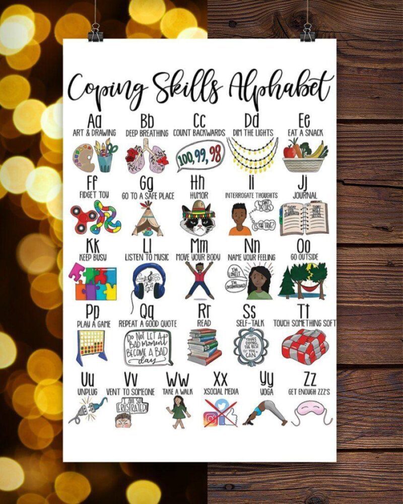 Social Worker Coping Skills Vertical Poster Canvas Wall Decor Visual Art 4