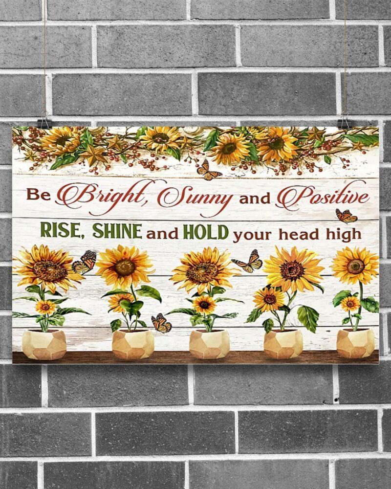 Sunflower Be Bright Horizontal Poster Canvas - Wall Decor Visual Art