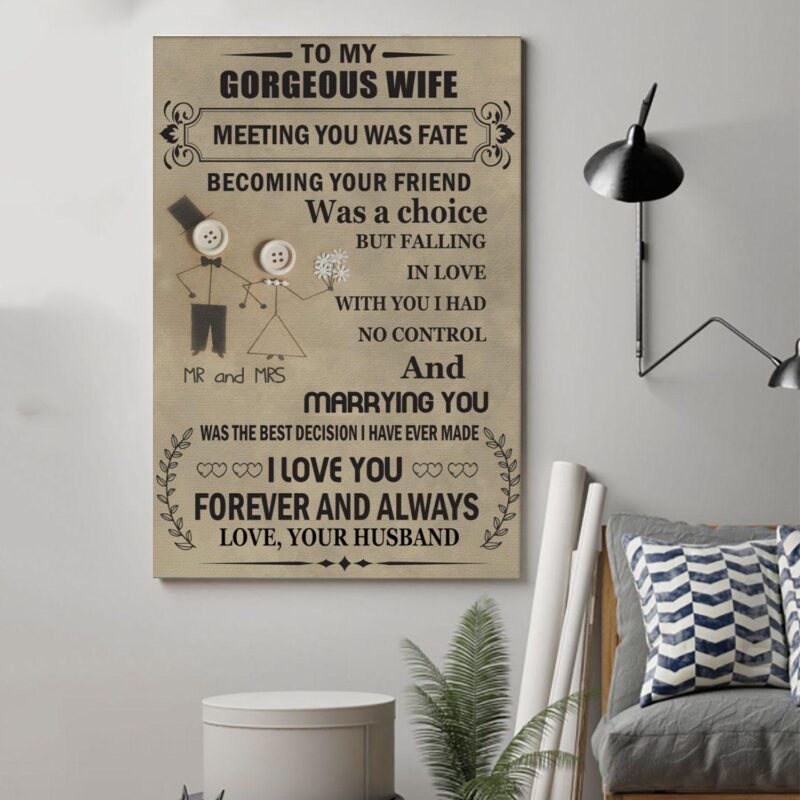 family Poster Canvas to gorgeous wife wall decor visual art - Valentine Gift Ideas