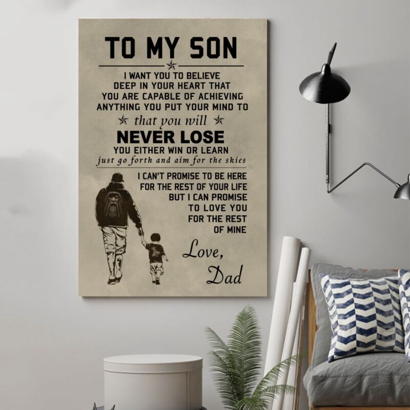 family Poster Canvas to my son wall decor visual art