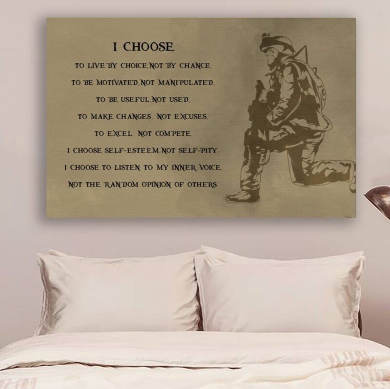 soldier Poster Canvas i choose wall decor visual art