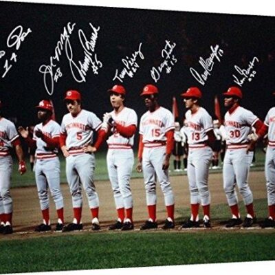 1975 Big Red Machine - Cincinatti Reds - Autograph Print - Canvas Print Wall Art Decor