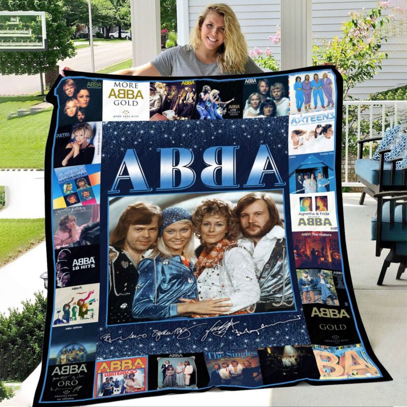 ABBA Inspired Music Band Fleece Blanket