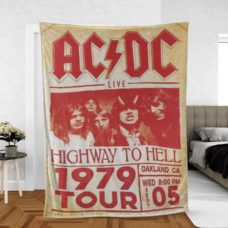 AC/DC Rock Band Gift For Fan Comfy Sofa Throw Blanket Gift