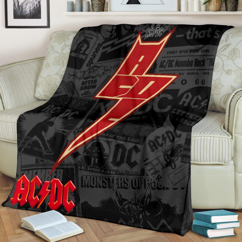 AC/DC Rock Band Rock And Roll Thank You For The Memories 525 Gift Lover Comfy Sofa Throw Blanket Gift