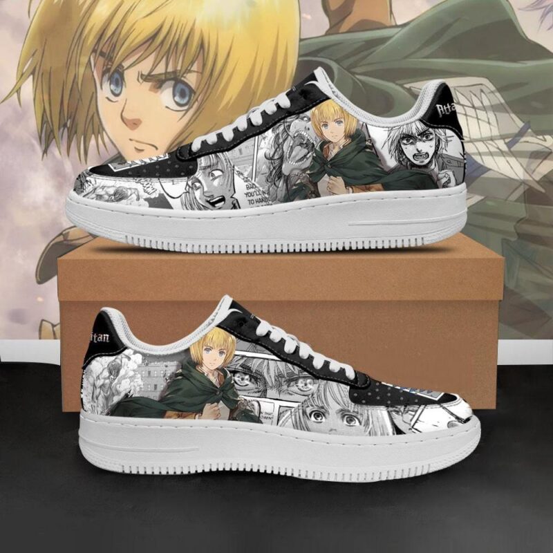 AOT Armin Sneakers Attack On Titan Anime Shoes Mixed Manga Air Force 1 Sneakers