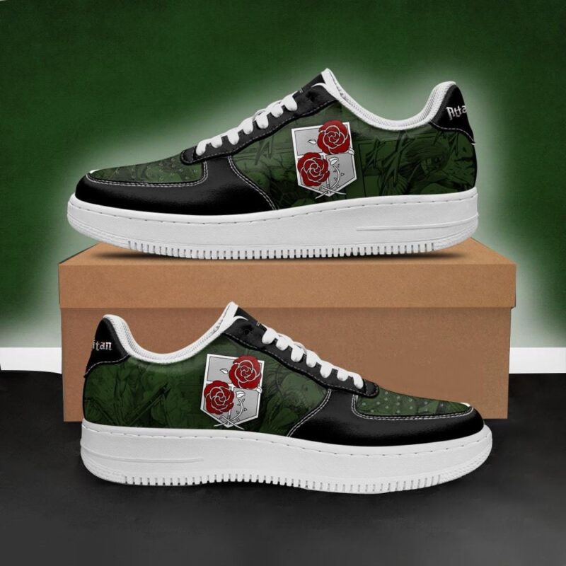 AOT Garrison Regiment Sneakers Attack On Titan Anime Shoes Air Force 1 Sneakers