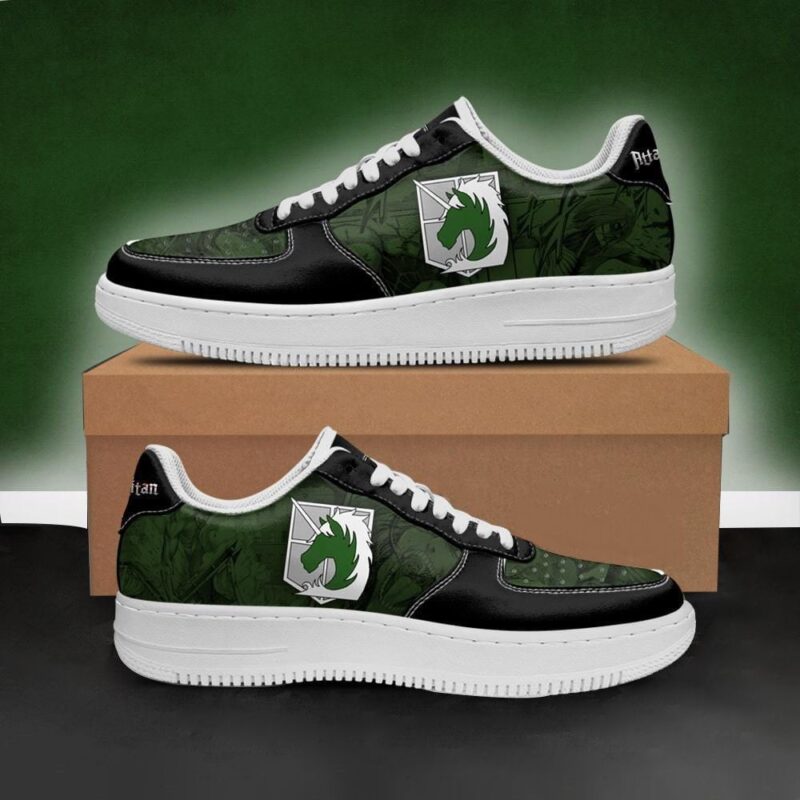 AOT Military Police Sneakers Attack On Titan Anime Shoes Air Force 1 Sneakers