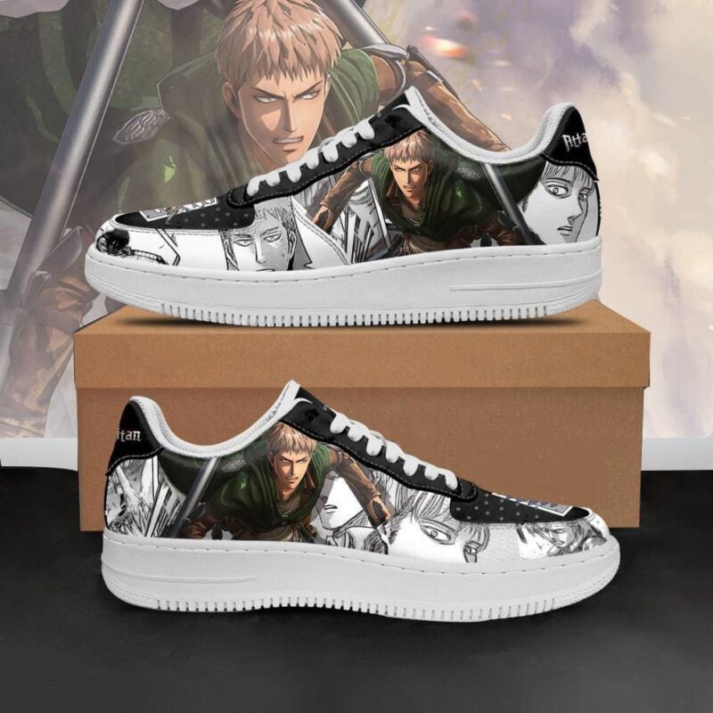 AOT Scout Jean Sneakers Attack On Titan Anime Shoes Mixed Manga Air Force 1 Sneakers