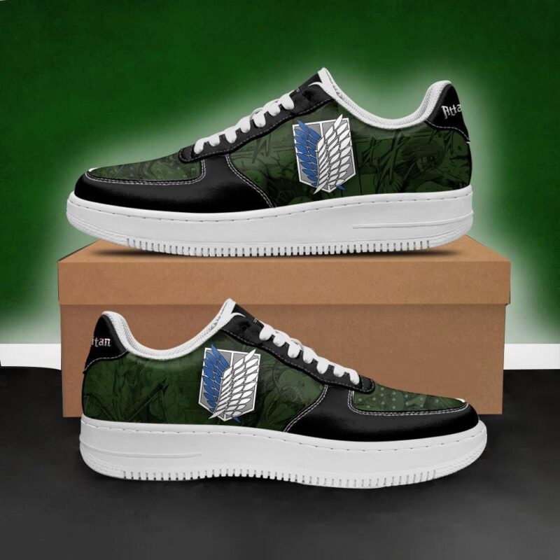 AOT Scout Regiment Sneakers Attack On Titan Anime Shoes Air Force 1 Sneakers