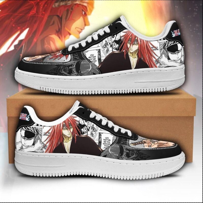 Abarai Renji Sneakers Bleach Anime Shoes Fan Gift Idea Air Force 1 Sneakers