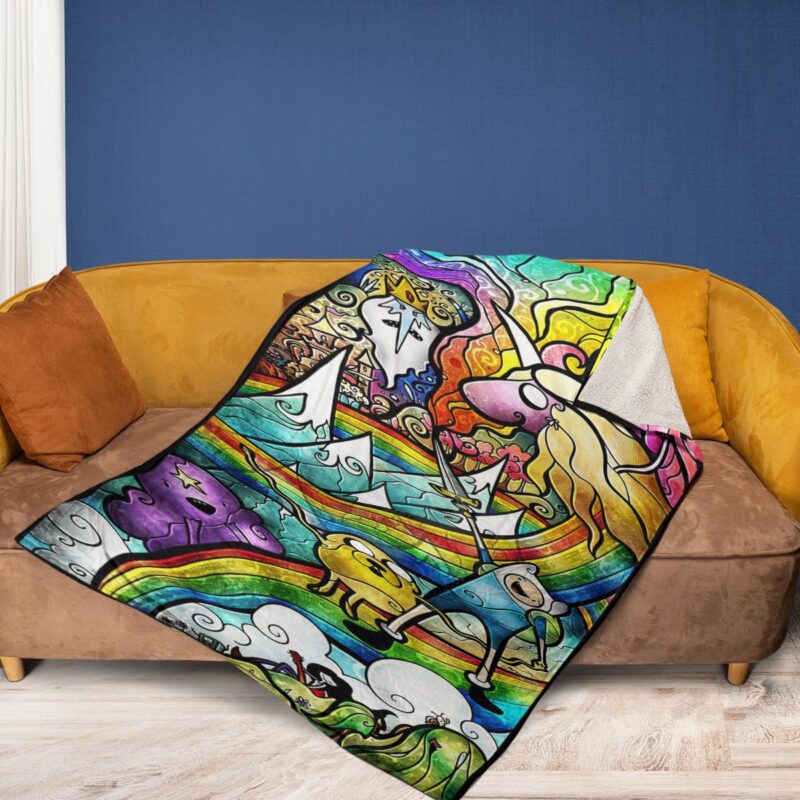 Adventure Time Cartoon Network 10 Fan Gift Adventure Time Cartoon Network Gift For Fan Comfy Sofa Throw Blanket Gift 2