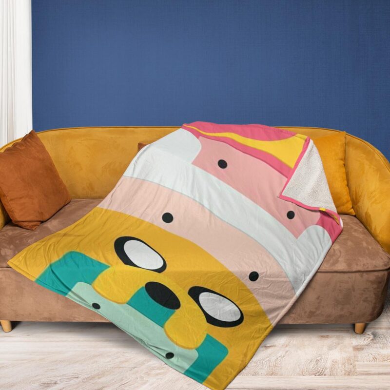 Adventure Time Cartoon Network 2 Fan Gift Adventure Time Cartoon Network Gift For Fan Comfy Sofa Throw Blanket Gift 2