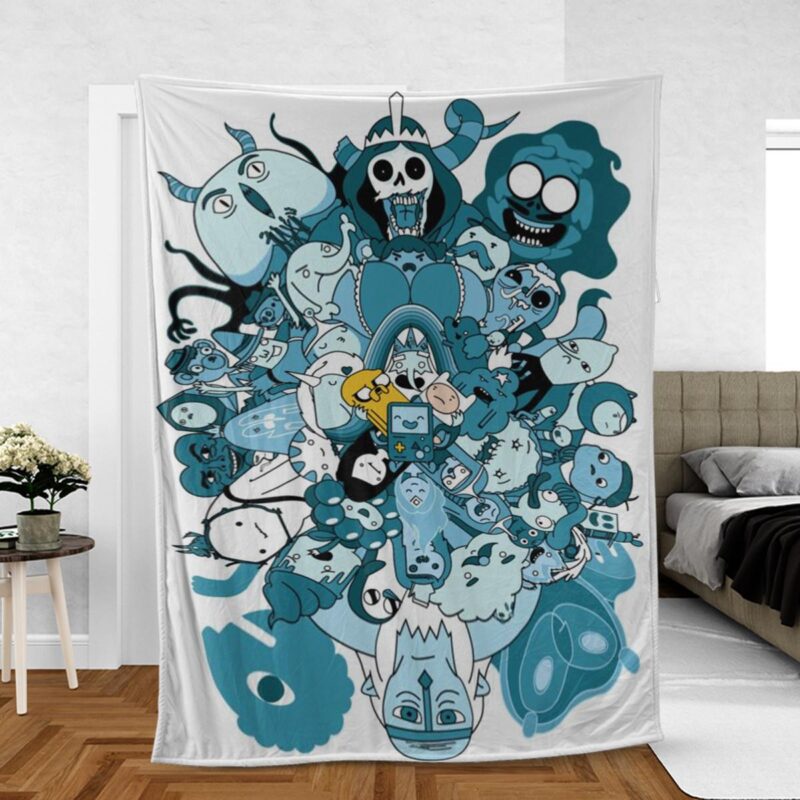Adventure Time Cartoon Network Gift For Fan Comfy Sofa Throw Blanket Gift