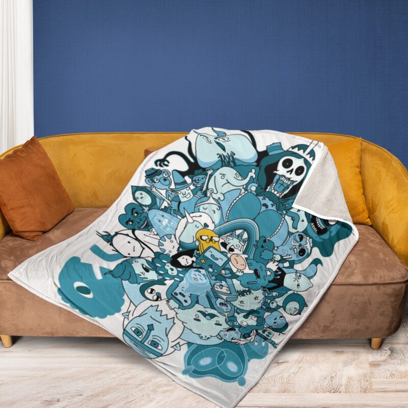 Adventure Time Cartoon Network 3 Fan Gift Adventure Time Cartoon Network Gift For Fan Comfy Sofa Throw Blanket Gift 2