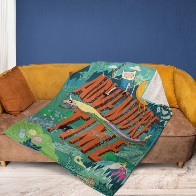 Adventure Time Cartoon Network 4 Fan Gift Adventure Time Cartoon Network Gift For Fan Comfy Sofa Throw Blanket Gift 2
