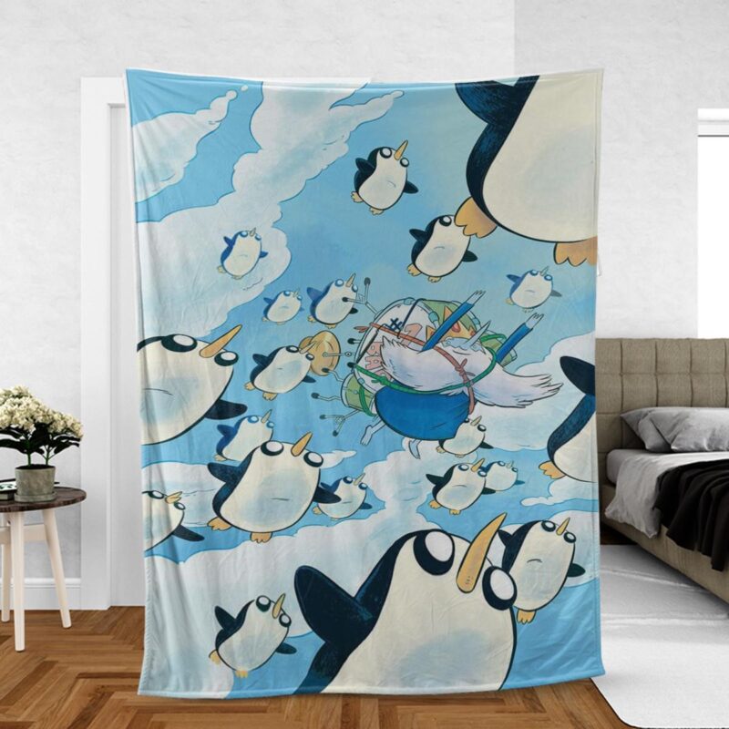 Adventure Time Cartoon Network Gift For Fan Comfy Sofa Throw Blanket Gift