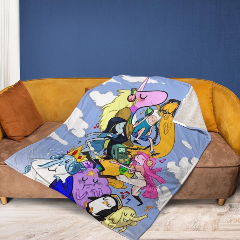 Adventure Time Cartoon Network 6 Fan Gift Adventure Time Cartoon Network Gift For Fan Comfy Sofa Throw Blanket Gift 2