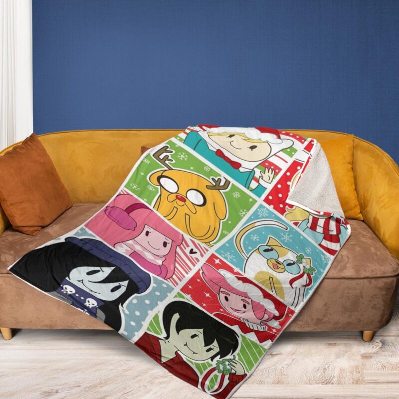 Adventure Time Cartoon Network 8 Fan Gift Adventure Time Cartoon Network Gift For Fan Comfy Sofa Throw Blanket Gift 2