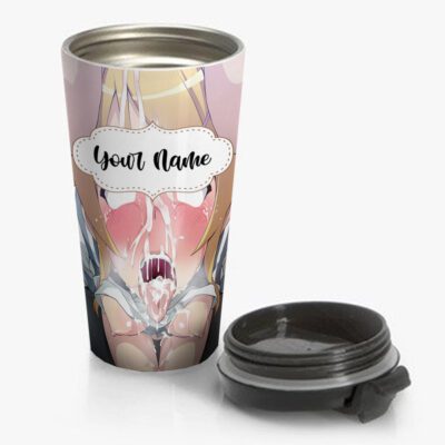 Ahegao Hentai Travel Mug Custom Personalized Name Stainless Steel Bottle