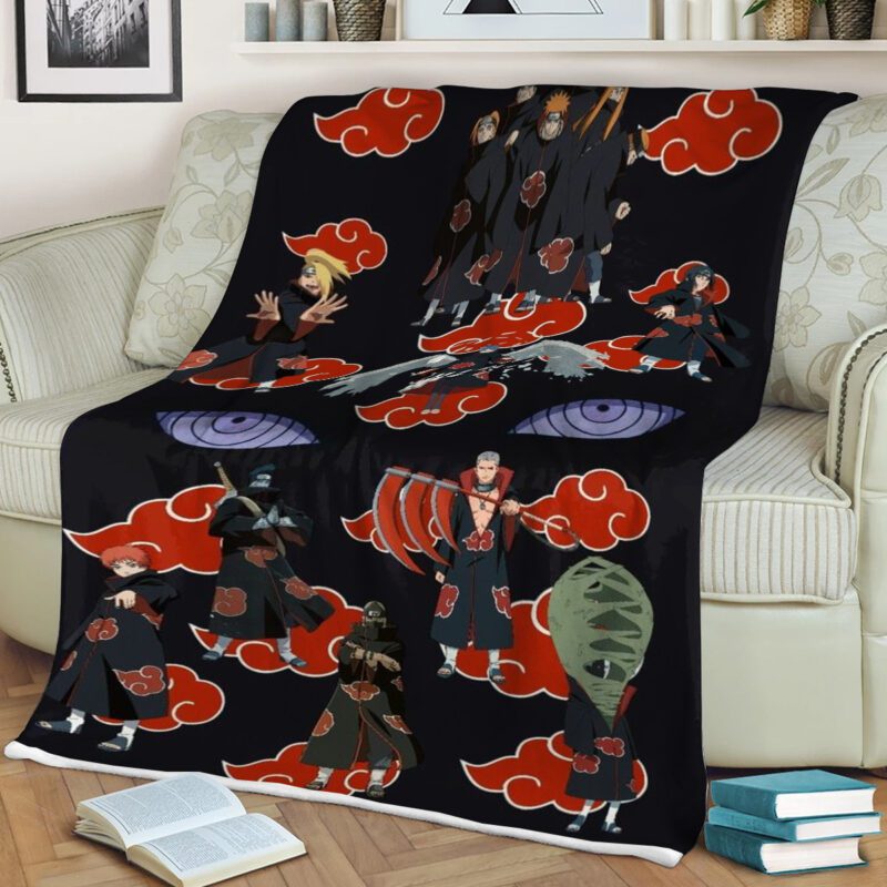 Akatsuki Team Naruto Anime Comfy Sofa Throw Blanket Gift