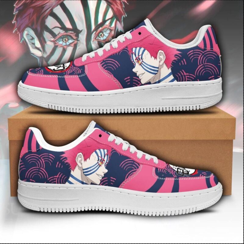 Akaza Sneakers Custom Demon Slayer Anime Shoes Fan Air Force 1 Sneakers