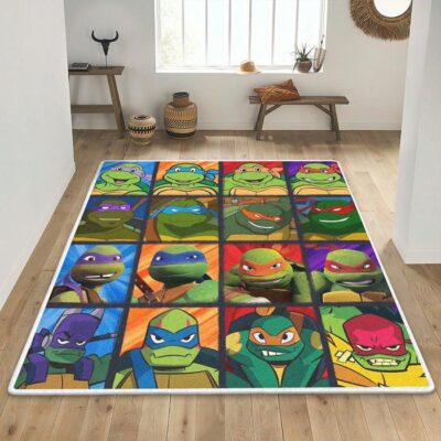 All Characters Ninja Turtles Series Movies 123 Christmas Gift For lover Area Rug Living Room,Teenage Mutant Ninja Turtles Rug Floor Decor 1 Teenage Mutant Ninja Turtles Rug Floor Decor