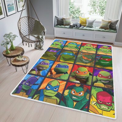 All Characters Ninja Turtles Series Movies 123 Christmas Gift For lover Area Rug Living Room,Teenage Mutant Ninja Turtles Rug Floor Decor
