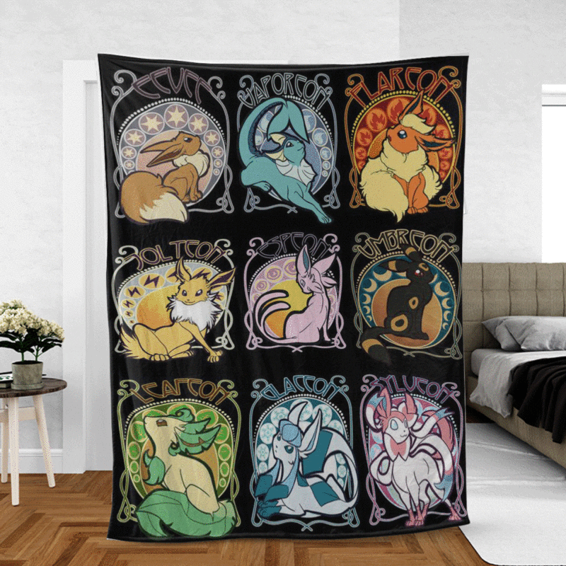 Pokemon Gift For Fan Comfy Sofa Throw Blanket Gift