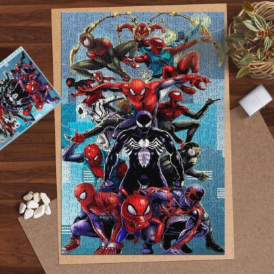 All Spider Verse Spider Man Movie Marvel Comics Ver16 Gifts Lover Jigsaw Puzzle Game