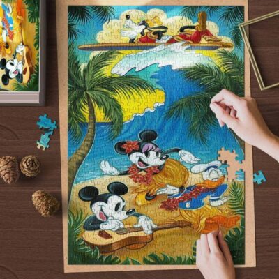 Aloha Mickey Mouse Cartoon Disney Ver8 Gifts Lover Jigsaw Puzzle GameAloha Mickey Mouse Fan Gift 2