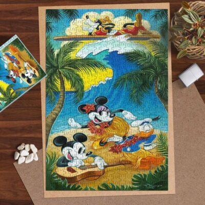 Aloha Mickey Mouse Cartoon Disney Ver8 Gifts Lover Jigsaw Puzzle Game