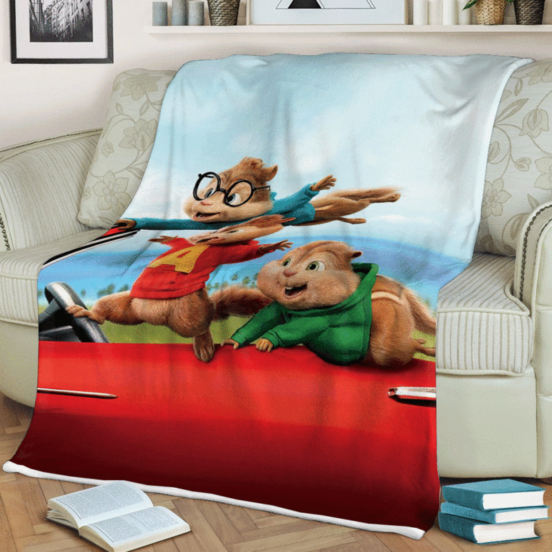 Alvin and the Chipmunks Gift For Fan Comfy Sofa Throw Blanket Gift