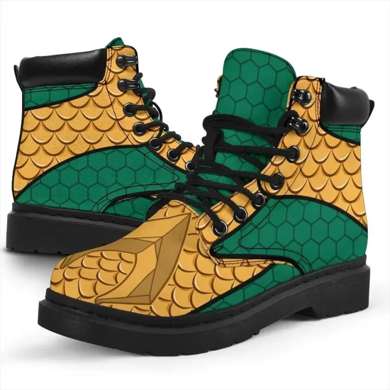 Aquaman Boots Shoes Amazing Fan Gift Idea Working Boots Leather Boots Timber Motorcycle Boots 2