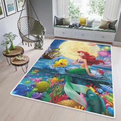 Ariel The Little Mermaid Disney 101 ,Ariel Area Rug gift,Area Rug Living Room Rug Floor Decor