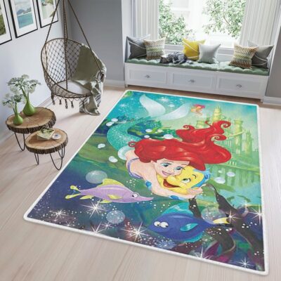 Ariel The Little Mermaid Disney 102 ,Ariel Area Rug gift,Area Rug Living Room Rug Floor Decor