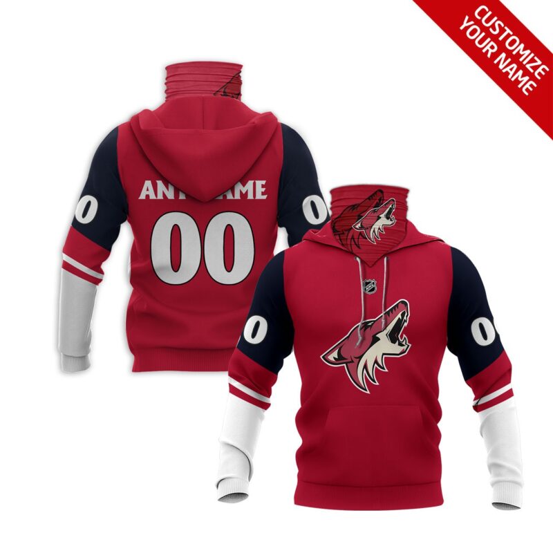 Arizona Coyotes Nhl Ice Hockey Team Logo Red Jersey Style Custom Number Name For Coyotes Fans Gaiter Hoodie GH0165