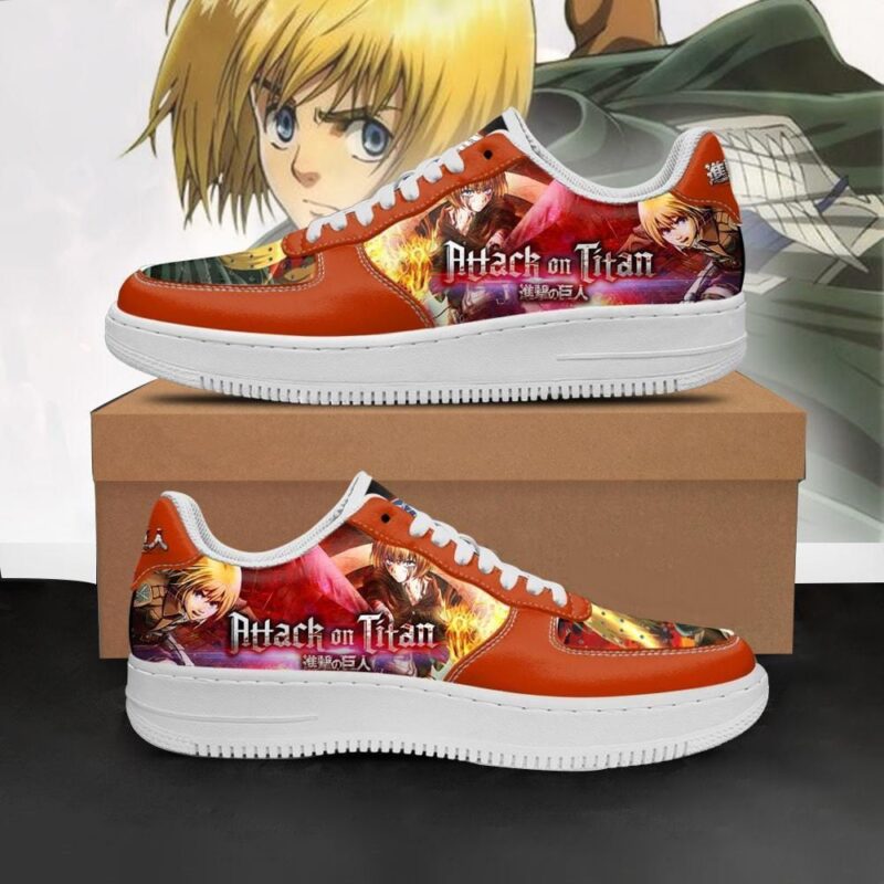 Armin Arlert Attack On Titan Sneakers AOT Anime Shoes Air Force 1 Sneakers