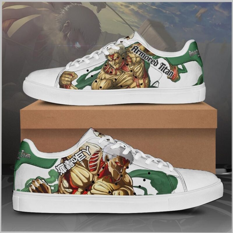 Armored Titan Uniform Attack On Titan Low Top Leather Skate Shoes