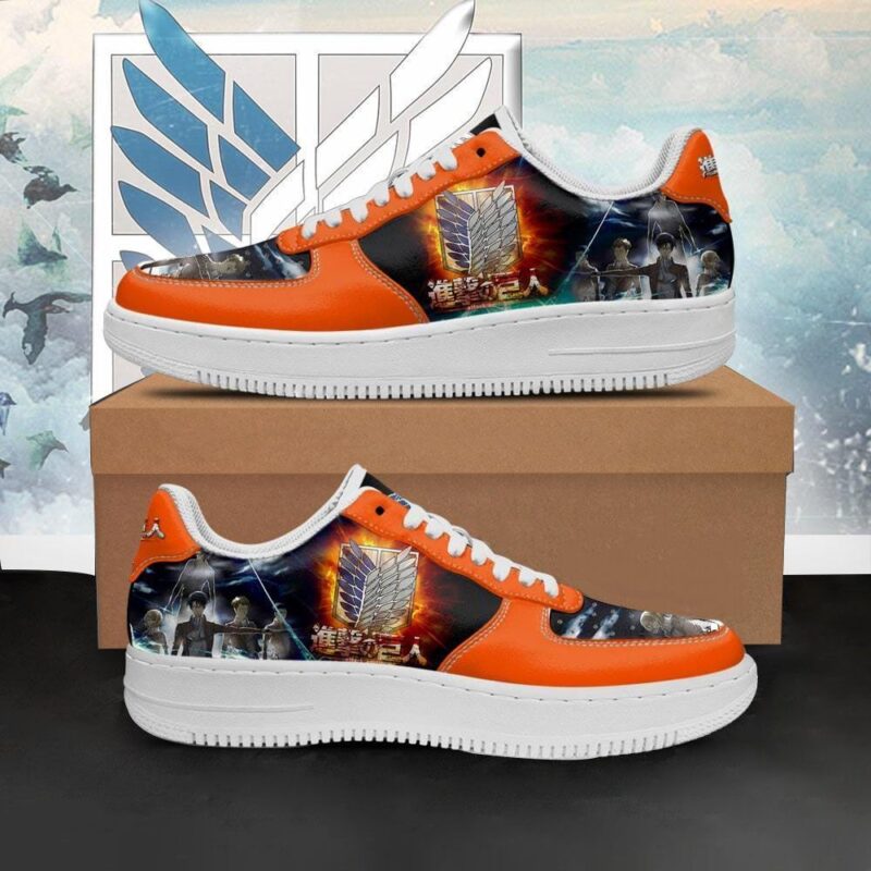 Attack On Titan Sneakers AOT Anime Shoes Air Force 1 Sneakers