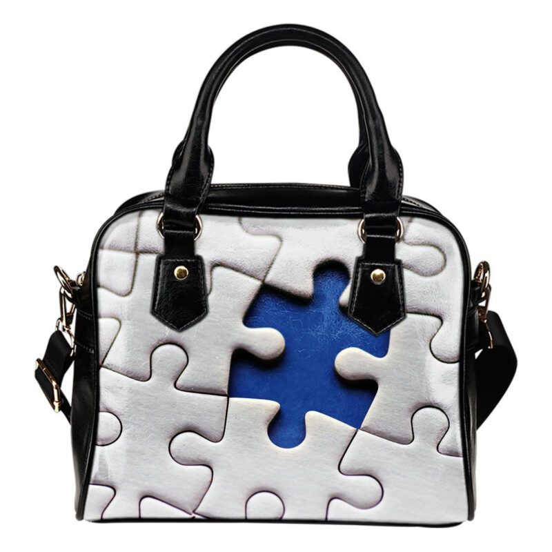 Autism Awareness Lady Leather Shoulder Hand Bag SB0058