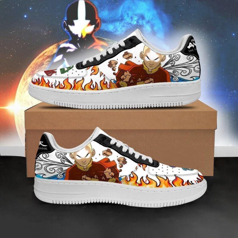 Avatar Airbender Sneakers Characters Anime Shoes Fan Gift Idea Air Force 1 Sneakers