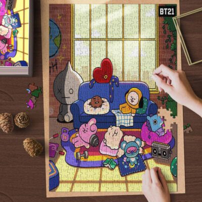 BTS BT21 Bangtan Army Fan Art Cartoon So Cute Relax Gift Puzzle GameBTS BT21 Fan Gift 2