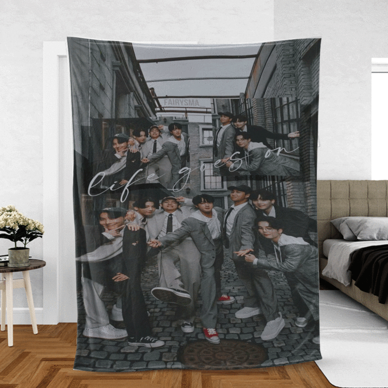 BTS Gift For Fan Comfy Sofa Throw Blanket Gift