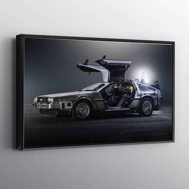 Back To The Future DeLorean Print Wall Art Canvas