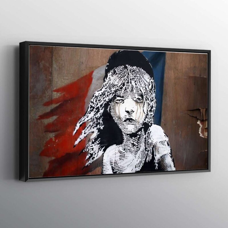 Banksy Les Miserables Paris Print Wall Art Canvas