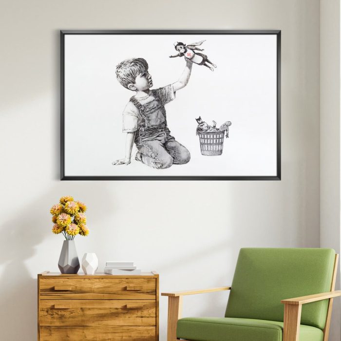 Banksy Super Nurse Hospital Game Changer Famous Print Wall Art Canvas 